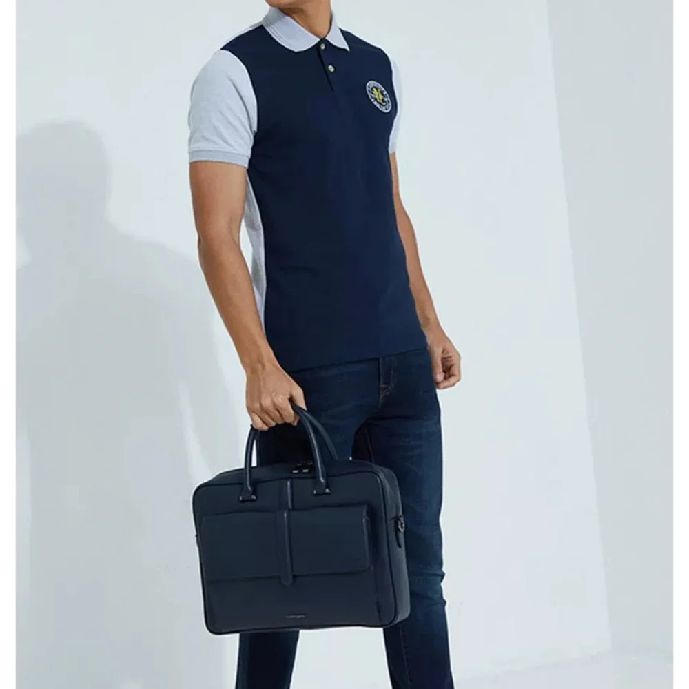 Hush Puppies Navy Blue Briefcase Classic Design